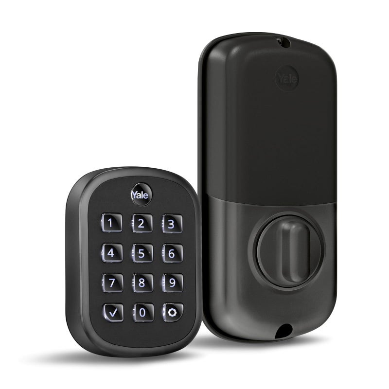 Yale Security Entry Keypad Keypad Deadbolt - فتح القفل باستخدام رمز الدخول الخاص بك - لا يوجد تطبيق أو اتصال - أسود من جلد الغزال - Image 1
